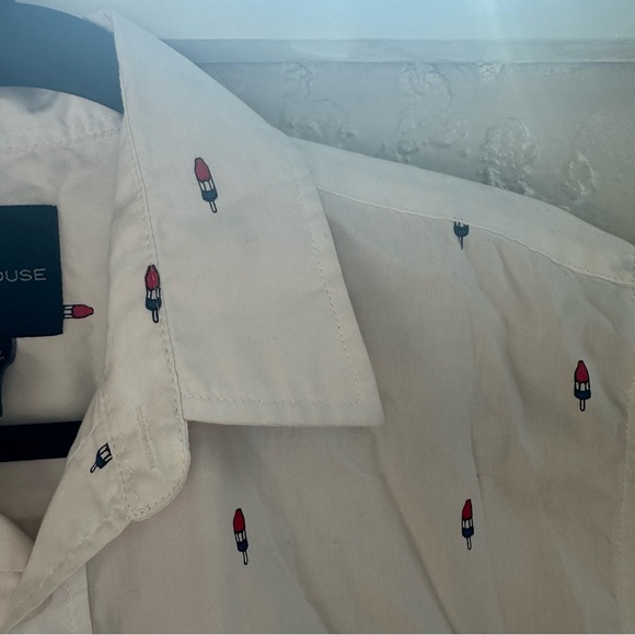 🦋 Shouthouse Collared Firecracker Popsicle Collared Button Up Summer Shirt - Picture 5 of 6